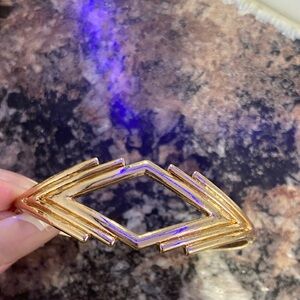 Geometric Gold bangle bracelet